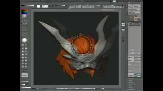 Projecting Zbrush Matcaps back onto a model as Polypaint  timelapse 4x [upl. by Ellac]