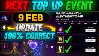 Next Top Up Event In Free Fire 9 February 2024  upcoming top up event in free fire [upl. by Neeruan]