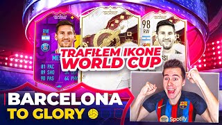 TRAFIŁEM IKONĘ WORLD CUP i MESSIEGO za FUT CHAMPIONS  FIFA 23  Barca to Glory 8 [upl. by Llertnac829]