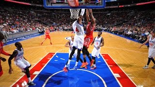 Nerlens Noel with the Huge Block on James Harden [upl. by Adnahsat5]