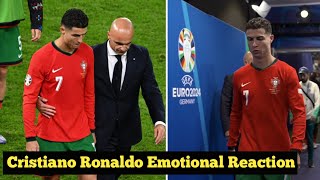 Ronaldos emotional Sad reaction after losing Vs France in the Euro 2024 quarterfinal [upl. by Ybor]