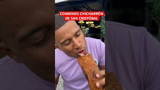 Comiendo los chicharrones de Delicias Food en San Cristóbal [upl. by Leamhsi]