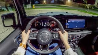 2024 Jeep Wrangler Rubicon 392  POV Night Drive Binaural Audio [upl. by Alyek345]