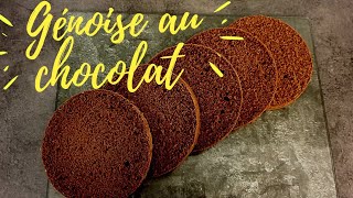 Génoise au chocolat dAline costa 14 جينواز الشكلاط الين كوستا جنواز سهلة وناجحة [upl. by Nolyad182]