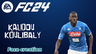 FC24 Kalidou Koulibaly PRO Clubs and CAREER MODE FACE CREATION [upl. by Ynnhoj]