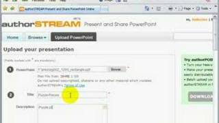 PowerPoint to YouTube with authorSTREAM [upl. by Odnanreh]