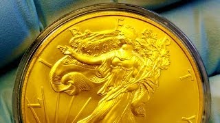 Gold Plated Silver Eagle [upl. by Lewison]