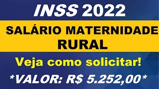 SALÁRIO MATERNIDADE RURAL INSS 2022 [upl. by Durstin]