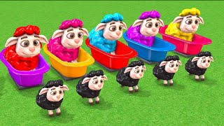 Baa Baa Black Sheep Song  Animals Crossing Fountain Game  Learn Colors  Nursery Rhymes For Kids [upl. by Chansoo181]