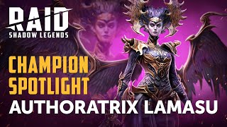 RAID Shadow Legends  Champion Spotlight  Authoratrix Lamasu [upl. by Eiramanel25]