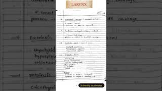 larynx  anatomy short notes easy way learning viral viralvideo viralshorts trendingshorts [upl. by Ongineb880]