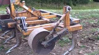 Ford Tractor 9680 and prototype 4m folding subsoiler Jul 10 2009 [upl. by Fenwick]