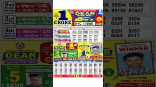 DEAR LOTTERY SAMBAD MORNING 8PM RESULT TODAY LIVE DRAW ON 01112024 NAGALAND [upl. by Yauqaj737]