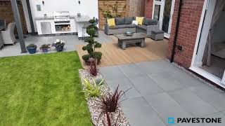 Pavestone Grey Monviso Porcelain Patio Paving [upl. by Follansbee]