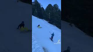 Ski lift fail  credit annagassersnow on TikTok ohno funny fail [upl. by Asfah]