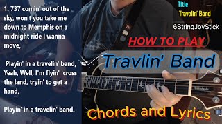 How to Play Travelin Band  lesson guitarcover guitarlesson music [upl. by Damalis799]