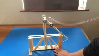 Floating Arm Trebuchet  mini sized and powerful [upl. by Nylyahs]