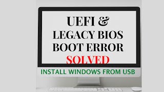 UEFI Boot  How To Install Windows 10 From USB [upl. by Tivad496]