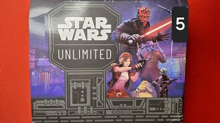 Star Wars Unlimited Shadows of the Galaxy opening 5 [upl. by Nitnert]