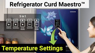 how to set temperature in samsung double door fridge  Samsung fridge temperature setting  Demo [upl. by Enajyram]