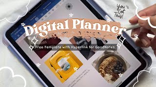 2024 Free Digital Planner Template with Hyperlink for GoodNotes [upl. by Durware349]