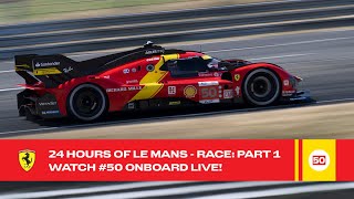 Ferrari Hypercar  Onboard the 50 LIVE Race Action at 24 Hours of Le Mans 2023  FIA WEC [upl. by Hime]