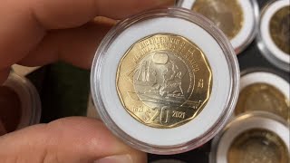 Moneda 20 pesos quot Bicentenario de la MARINAARMADA de México quot [upl. by Alleacim873]