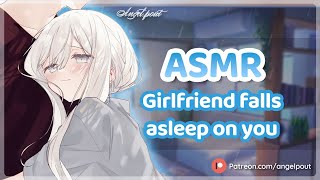 asmr  girlfriend falls asleep on you ♥ soft breathing rainy sounds no talking [upl. by Schalles]