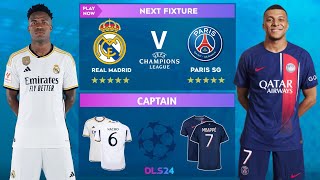 DLS 24  Real Madrid Vs PSG  UCL  Dream League Soccer 2024 Gameplay [upl. by Vallo]