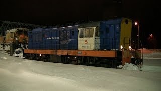 Тепловоз ЧМЭ34132снегоуборочный поезд СМ2  CME34132 and snow plough SM2 [upl. by Adrea512]