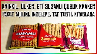 Krınkıl Bim Ülker Eti Susamlı Çubuk Kraker Paket Açılımı İnceleme Tat Testi Kıyaslama [upl. by Arquit]