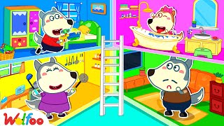 Wolfoo Makes Four Colors Tiny Doll House  Funny stories with toys for kids WolfooCanadaKidsCartoon [upl. by Savitt]