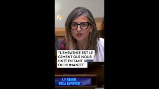 Francesca Albanese critique le manque d’empathie pour les Palestiniens [upl. by Ruhtua]