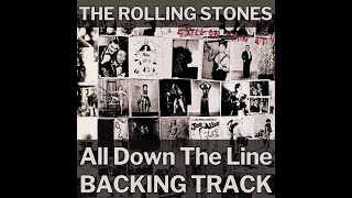 The Rolling Stones  All Down The Line Guitar Backing Track [upl. by Ullund]