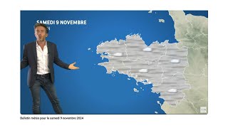 Bulletin météo pour le samedi 9 novembre 2024 [upl. by Tammara]