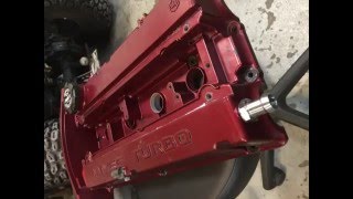 4g63 Evo 89 valve cover flow test after 58 inch breather hole modification [upl. by Oirogerg]