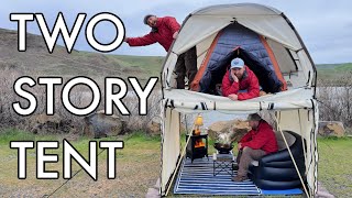 Insulated Two Story Tent Camping  Tent Inside Tent [upl. by Aitret]