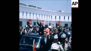 SYND 02061970 PRESIDENT BOURGUIBA RECEIVES A TREMENDOUS WELCOME FROM THE PEOPLE OF TUNIS [upl. by Areivax536]