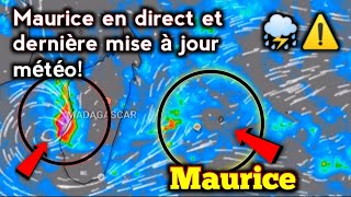 🔴Mise à jour météo la plus récente à Maurice🌀☔avertissement de fortes pluies pour Maurice⚠️ [upl. by Sylado]