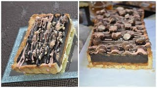 tarte au chocolat réussie أحسن و أسهل طورطة بالشكلاط و الكراميل [upl. by Kippar]