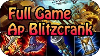 League of Legends  Ap Blitzcrank Mid Full Gameplay Commentary [upl. by Alyks]