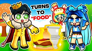 Everything I TOUCH turns into FOOD in Roblox Family [upl. by Nabalas]