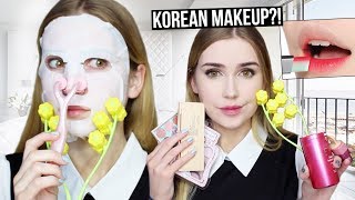 FULL FACE USING KOREAN MAKEUP  From Yesstyle [upl. by Verlie]