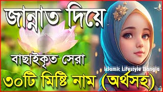 জান্নাত দিয়ে মেয়েদের ৩০টি ইসলামিক নাম  Jannat Diye Meyeder Islamic Sundor Nam  Islamic Video [upl. by Meill]