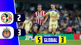 AMERICA VENCE 5  3 EN EL GLOBAL A CHIVAS POR OCTAVOS DE FINAL  CONCACHAMPIONS  REY DEPORTIVO [upl. by Dyob]