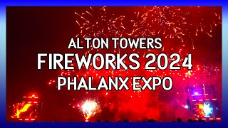 Alton Towers Fireworks 2024 Phalanx Expo [upl. by Ancalin]