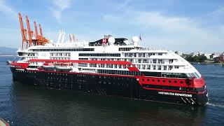 quotRoald Amundsenquot Hurtigruten Cruises  Sail Away [upl. by Laurice]