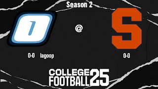 CFB Dynasty Onondaga  Syracuse Week 1 Season 2 [upl. by Eelrac]