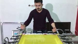 Manuel İpek Germe Makinesi ile Serigrafi Kalıbı Yapma  Screen Printing Silk Preparation [upl. by Hcra927]