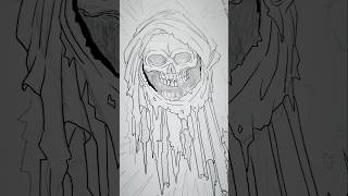 skull death artwork dibujotradicional trazos art boceto inkart manga draw [upl. by Lovell279]